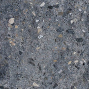 un campione di materiale edile, un conglomerato cementizio con aggregati di varia granulometria.