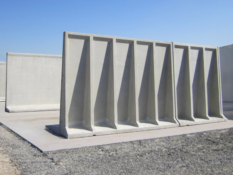 Strutture in cemento prefabbricato utilizzate per la realizzazione di silos industriali