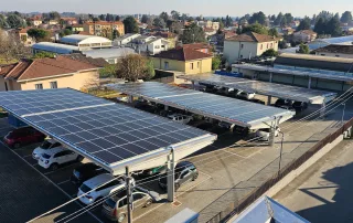 Pensilina fotovoltaica Paver