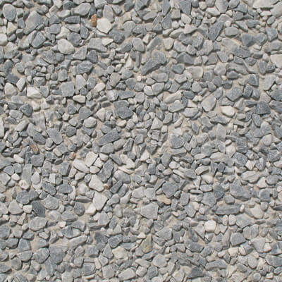 Superficie in graniglia composta da pietre Grigio Bardiglio.
