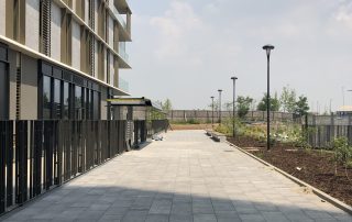 Pavimentazione in autobloccanti Paver Londra a Cascina Merlata.