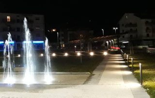 Pavimentazione esterna realizzata con masselli autobloccanti Paver a Terme di Comunanza.