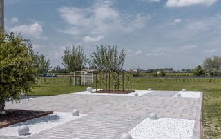 Pavimentazione in masselli di calcestruzzo.